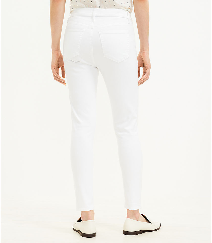 Mid Rise Skinny Jeans in White