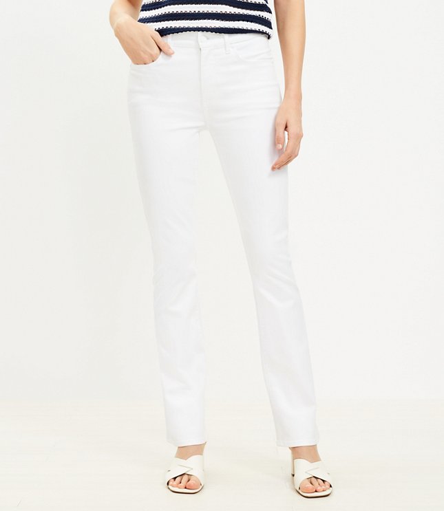 Mid Rise Boot Jean in White