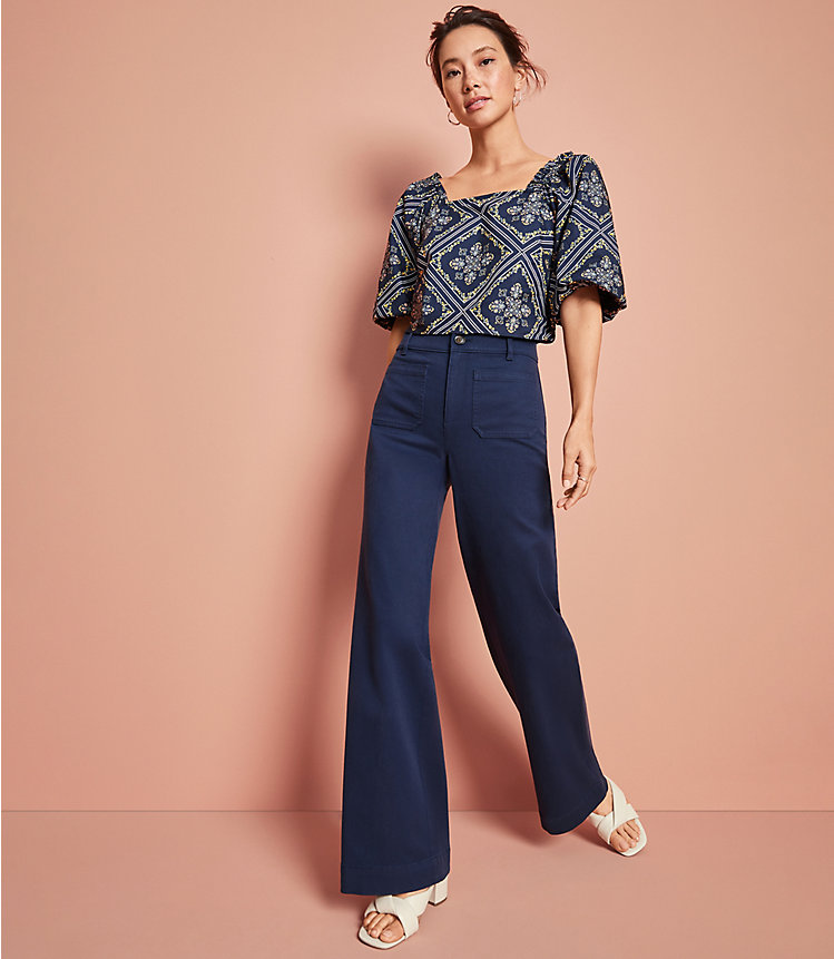 Palmer Wide Leg Pants in Twill image number 0