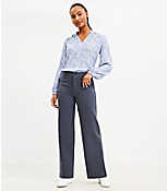 Palmer Wide Leg Pants in Twill carousel Product Image 2