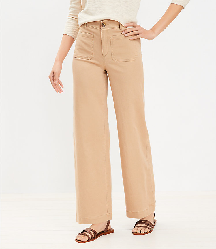 Palmer Wide Leg Pants in Twill image number null