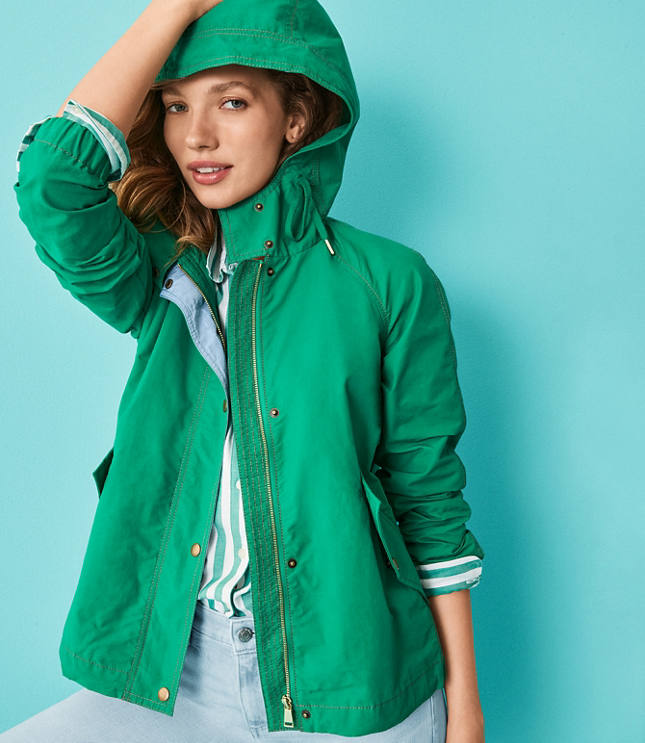 Women's Green Rain Jackets & Raincoats