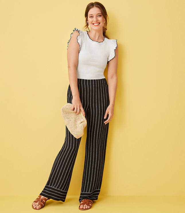 Loft fluid 2025 wide leg pants