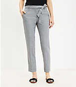 Devin Tie Waist Slim Pants in Houndstooth carousel Product Image 1