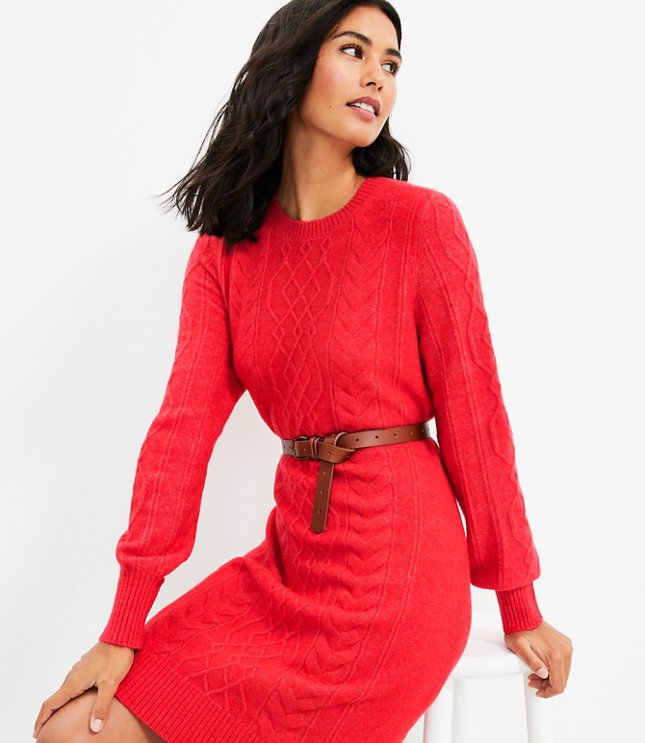 Petite Cable Sweater Dress