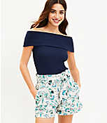 Paperbag Shorts in Floral carousel Product Image 1