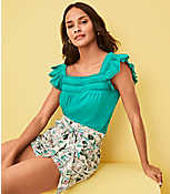 Paperbag Shorts in Floral carousel Product Image 4