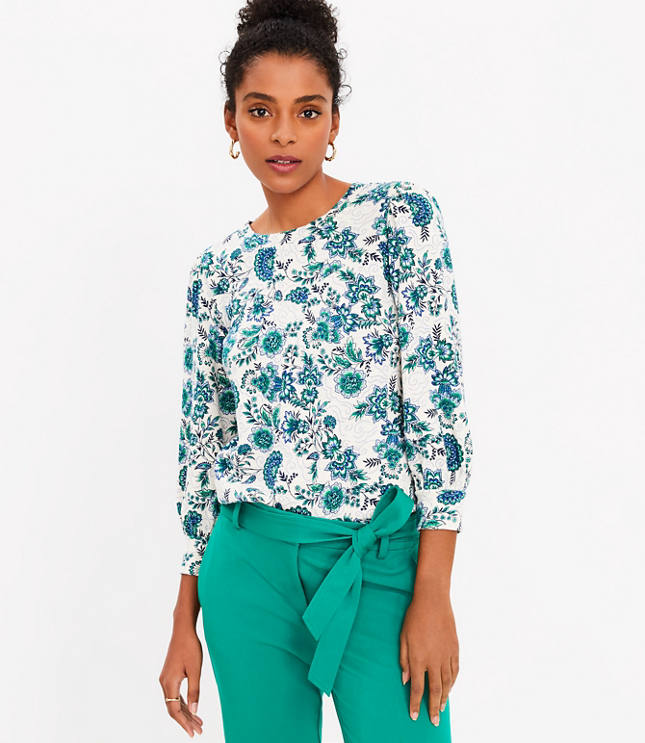 Blush Garden Puff Sleeve Top main image 1