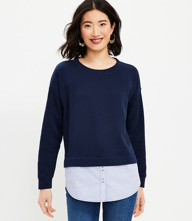 Sweatshirt sales layered shirt