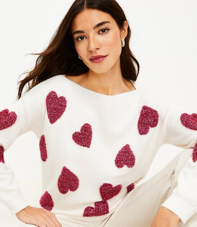 Loft heart sweater hotsell