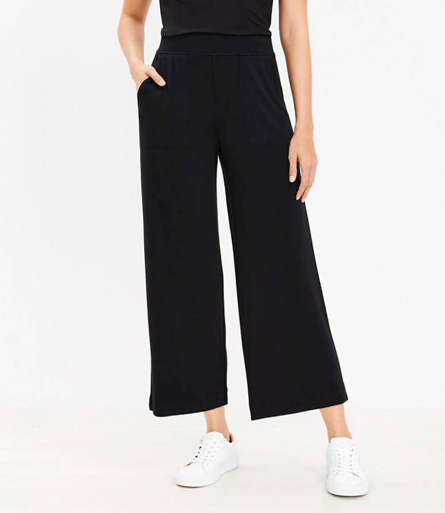 Lou & Grey Sandwashed Straight Crop Drawstring Pants