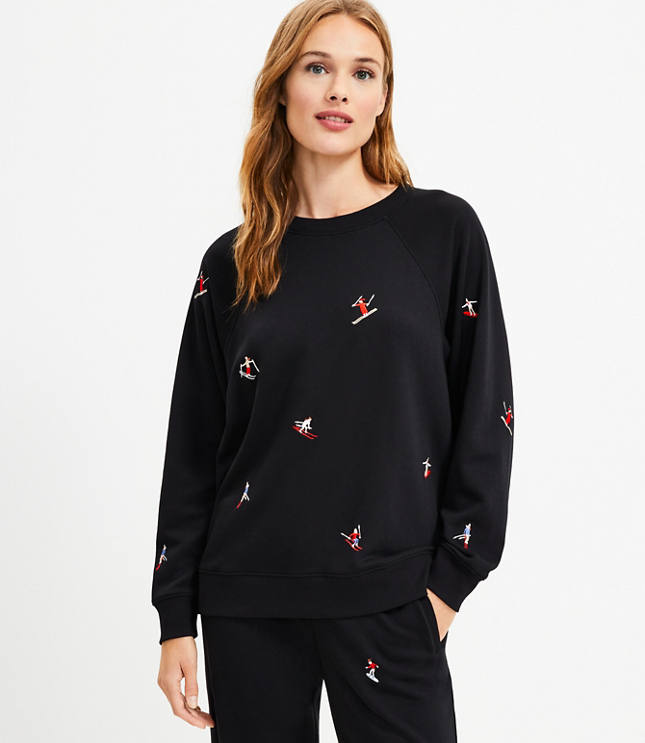 Lou & Gray LOFT Women's - Bell Sleeve Terry Sweatshirt Top