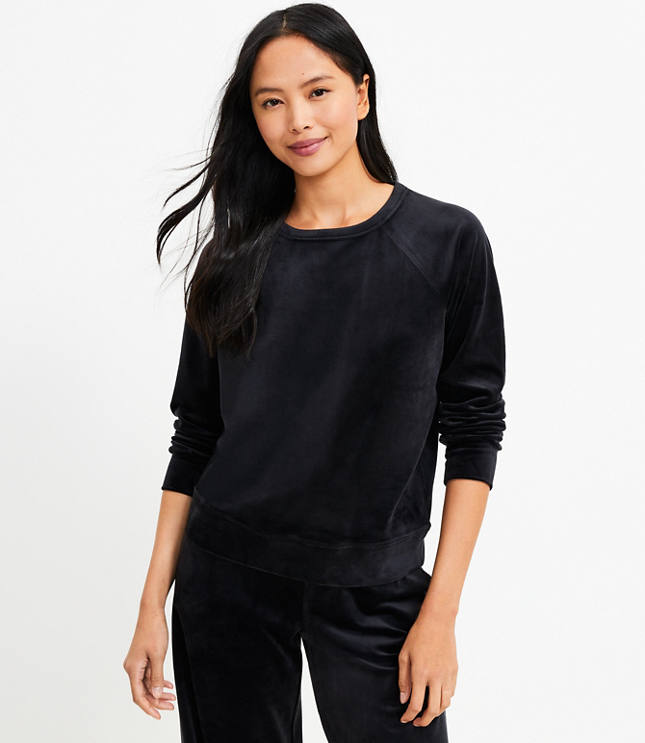 Loft store velvet sweatshirt