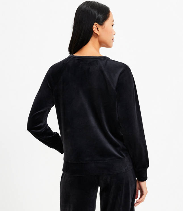 Loft store velvet sweatshirt