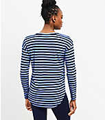 Lou & Grey Stripe Ribbed Signaturesoft Jersey Shirttail Top carousel Product Image 3