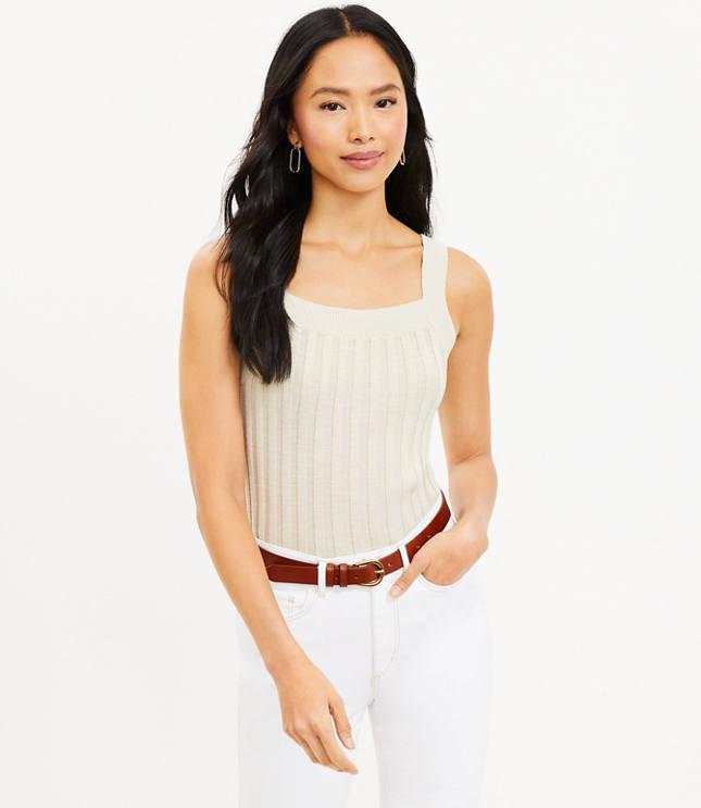 Ribbed Sweater Tank Top