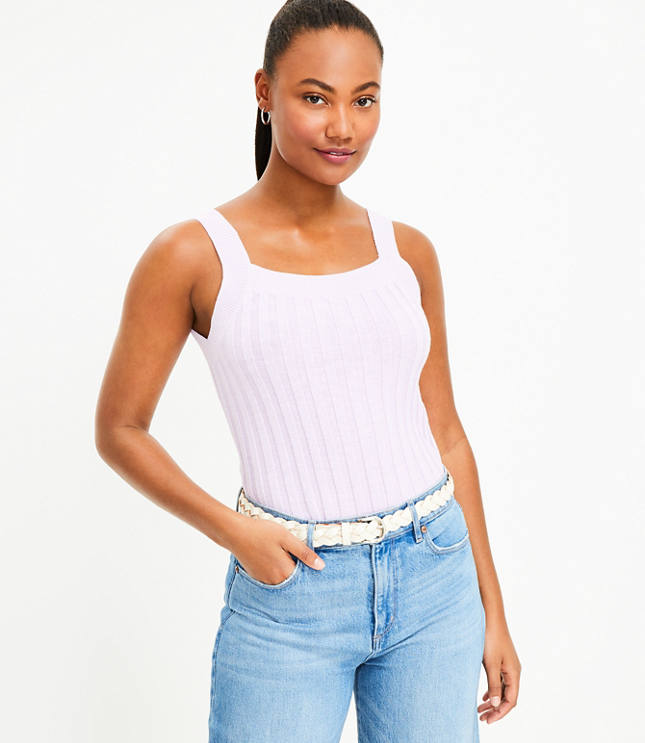 Ribbed Sweater Tank Top
