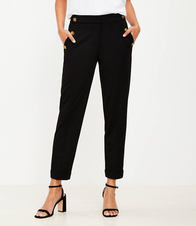 Petite Devin Tie Waist Slim Pants