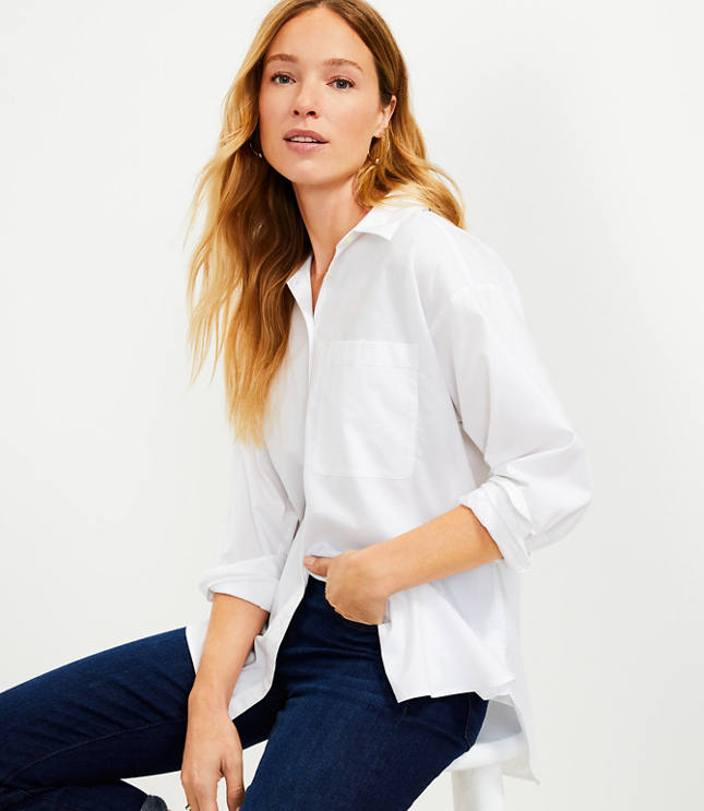 Petite best sale white shirt