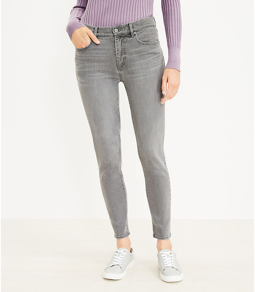 Tall Mid Rise Skinny Jeans in Staple Grey Wash