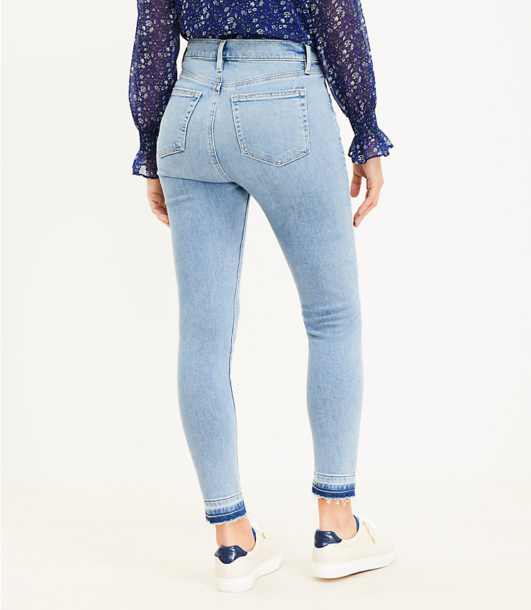Curvy High Rise Skinny Jeans in Staple Light Indigo Wash image number null