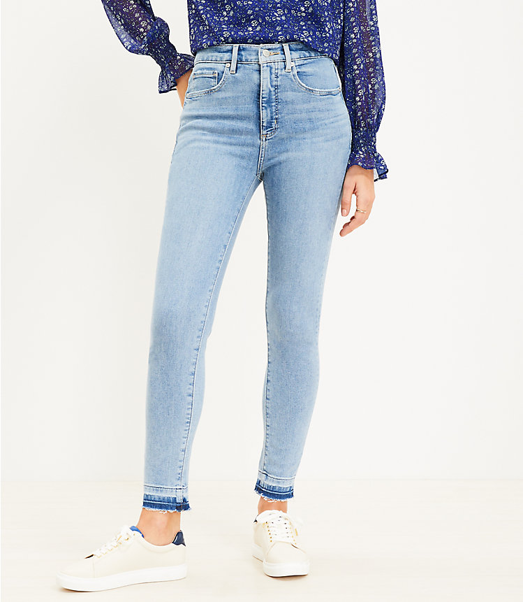 Petite High Rise Skinny Jeans in Staple Light Indigo Wash image number 0