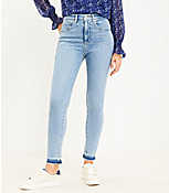 Petite High Rise Skinny Jeans in Staple Light Indigo Wash carousel Product Image 1