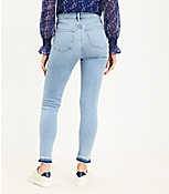 Petite High Rise Skinny Jeans in Staple Light Indigo Wash carousel Product Image 3