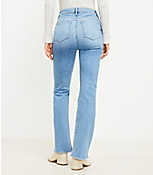 Curvy High Rise Slim Flare Jeans in Bright Indigo Wash carousel Product Image 2