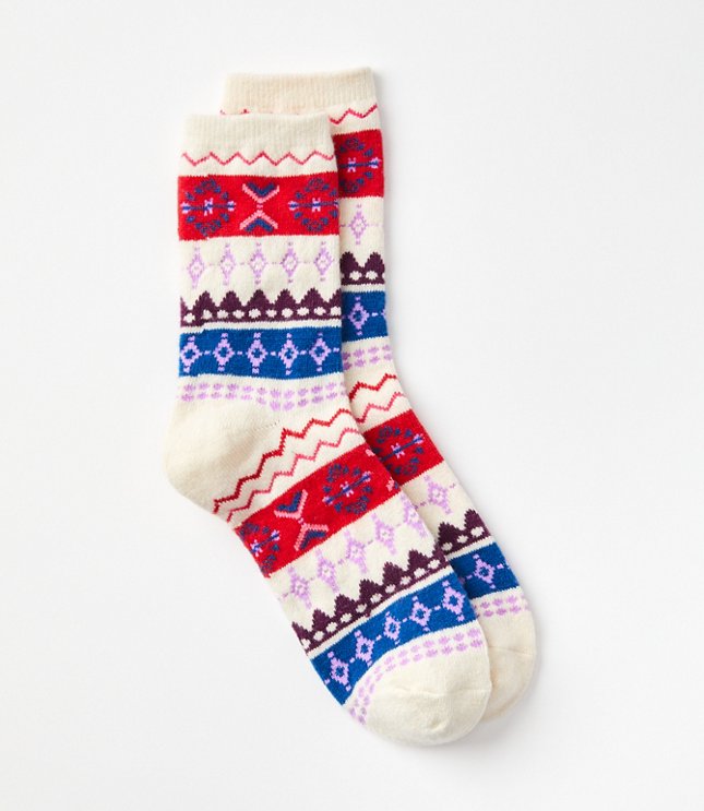 Fair Isle Crew Socks