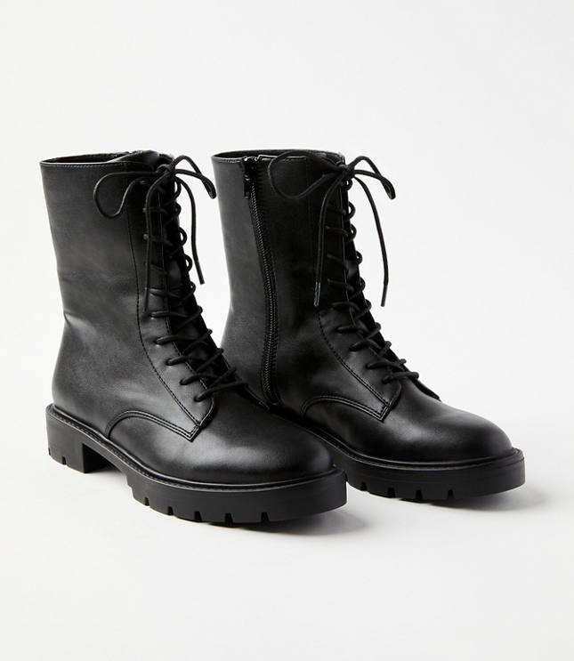 Lace Up Combat Boots