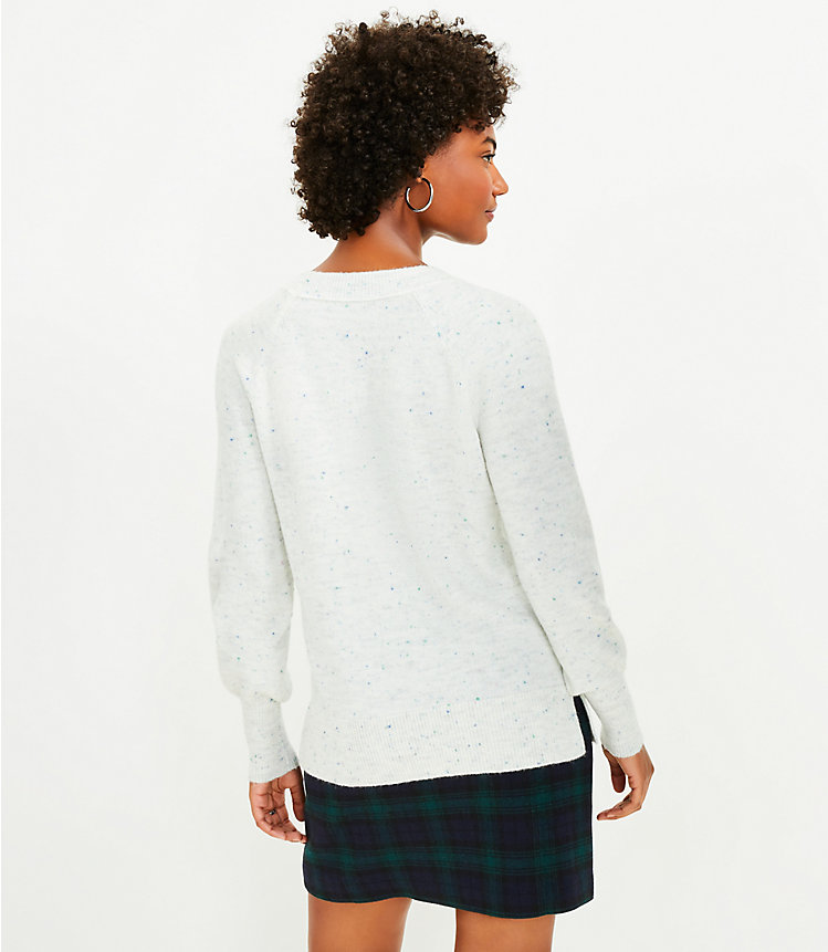 Flecked Relaxed V-Neck Sweater image number 2