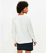 Flecked Relaxed V-Neck Sweater carousel Product Image 3