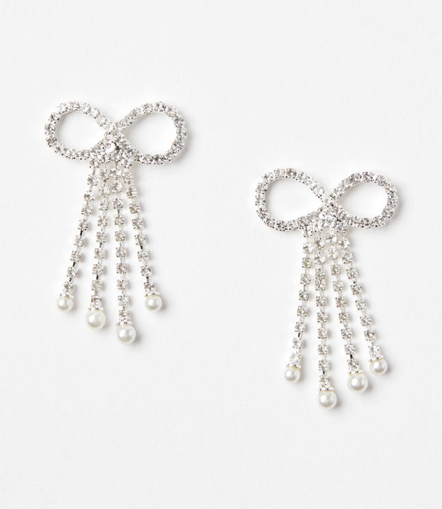 Crystal Bow Statement Earrings