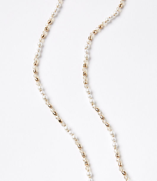 Loft Pearlized Infinity Necklace