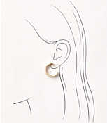 Crackled Mother Of Pearl Hoop Earrings carousel Product Image 2