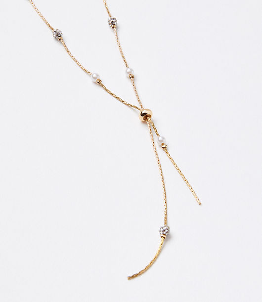 Loft Pearlized Delicate Y-Necklace