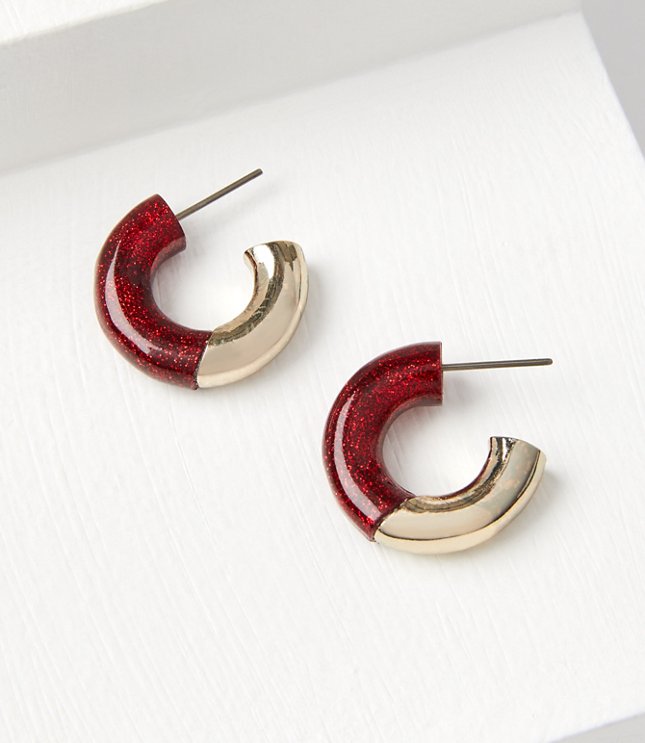 Raffia Edge Hoop Earrings