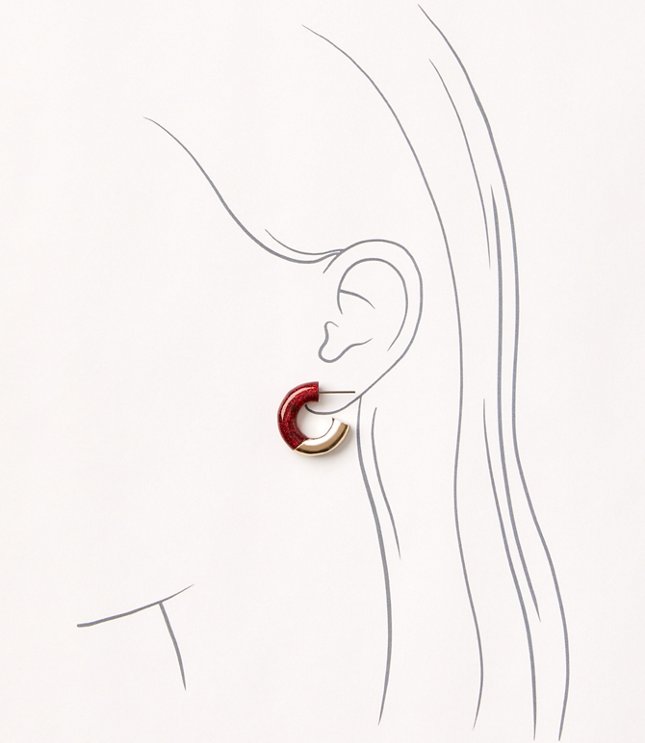 Modern Flat Hoop Earrings