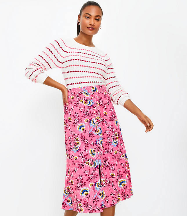 Midi hotsell skirt loft