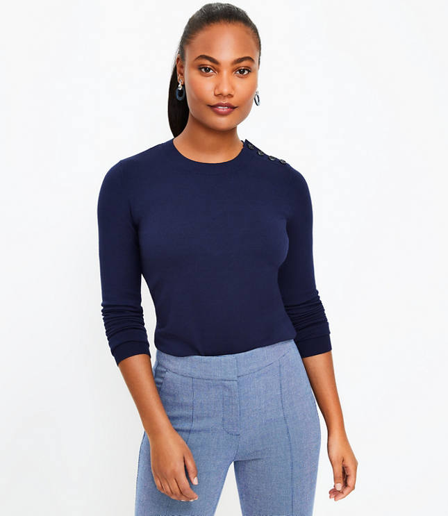 Shoulder Button Sweater