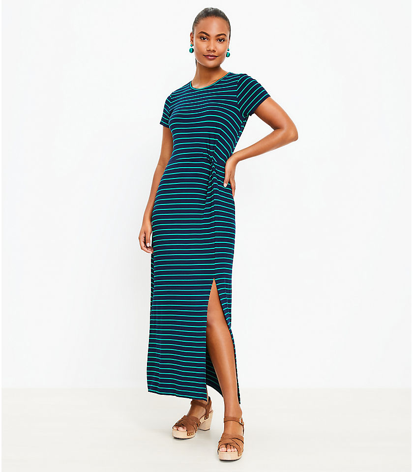 Striped Twist Maxi Dress