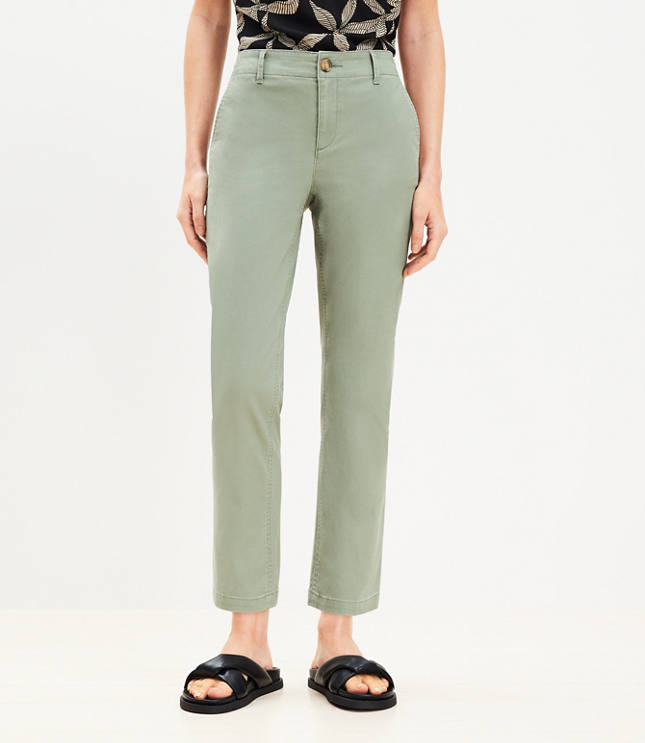 Mid Rise Striped Pant