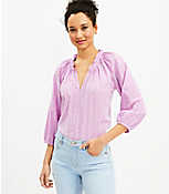 Dobby Tie Neck Blouse carousel Product Image 1
