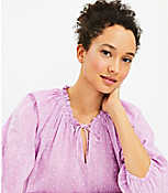 Dobby Tie Neck Blouse carousel Product Image 2
