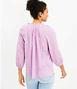 Dobby Tie Neck Blouse carousel Product Image 3