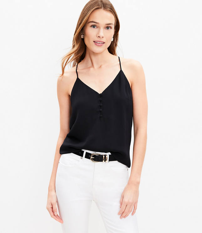 Covered Button Strappy Cami