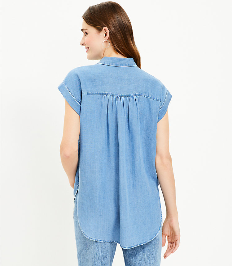 Chambray Dolman Everyday Shirt image number 2