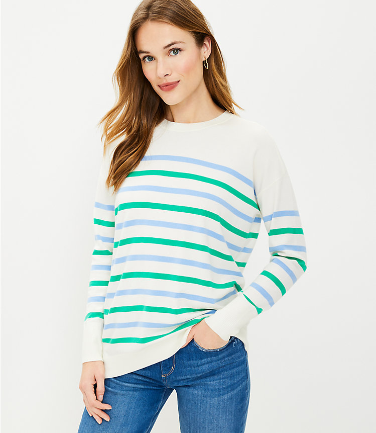 Striped Modern Tunic Sweater image number 0
