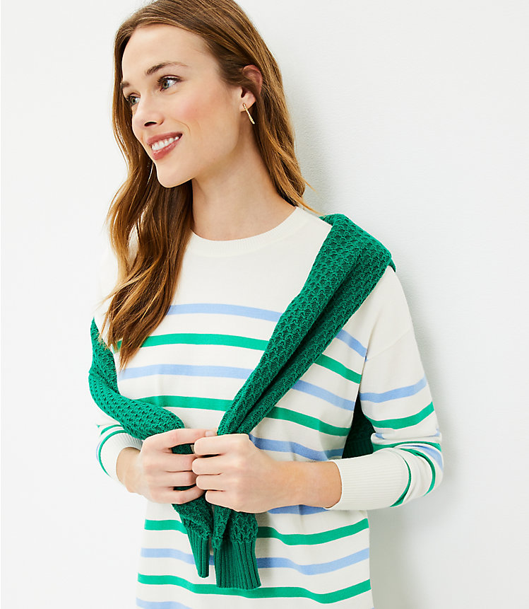 Striped Modern Tunic Sweater image number 1